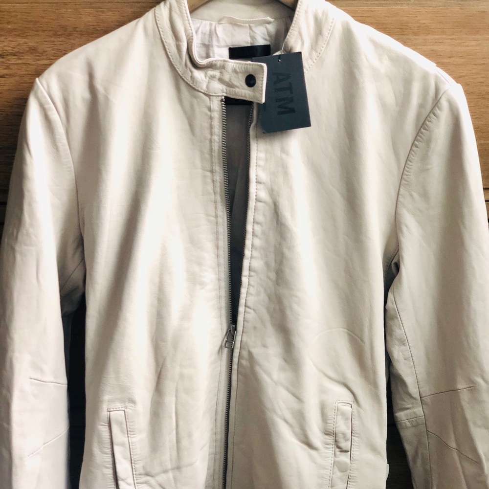 NWT leather ATM jacket, M